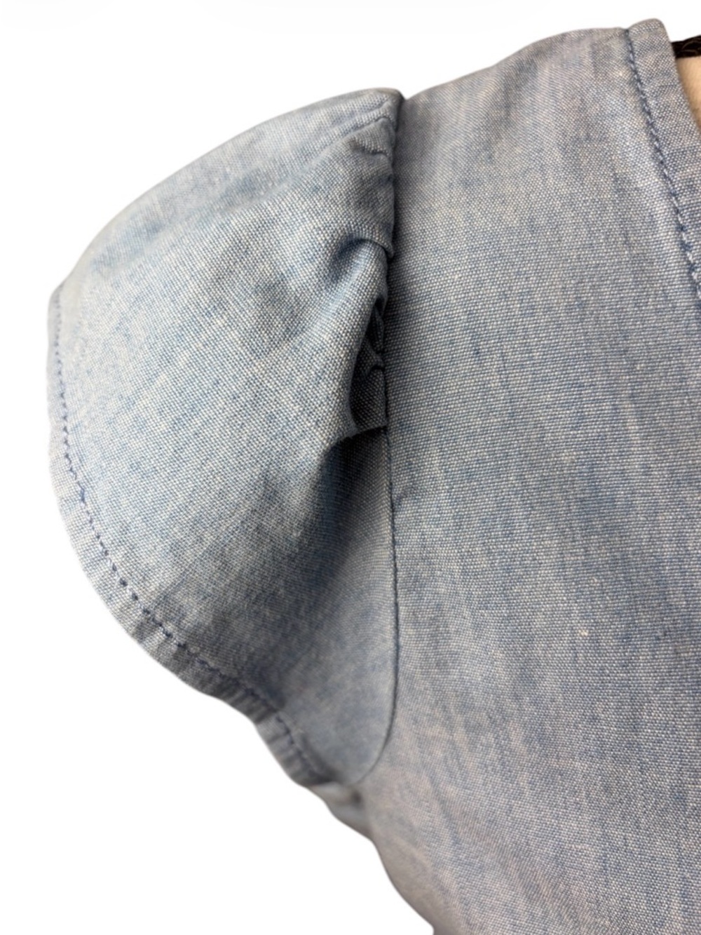 Banana Republic Cotton Cap Sleeve Chambray Mini Dress (Size 4) - Picture 5 of 8